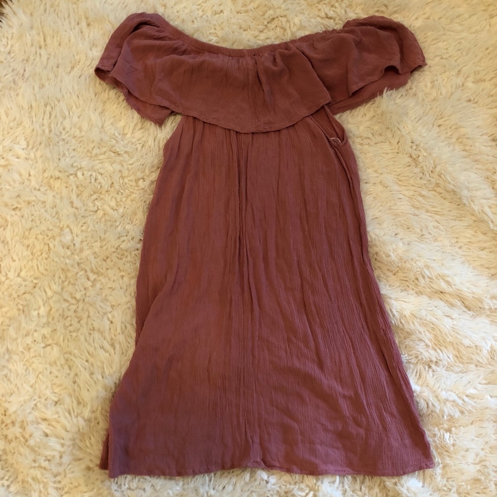 Pink Off Shoulder Dress